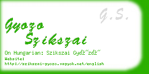 gyozo szikszai business card